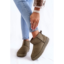 Women's Warm snow boots Big Star KK274292 Khaki brown 1