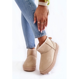 Women's insulated snow boots Big Star KK274290 Beige 1