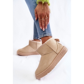 Women's insulated snow boots Big Star KK274290 Beige 2