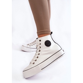 Women's High Insulated Sneakers Big Star KK274170 White 2 Women's High Insulated Sneakers Big Star KK274170 White 2