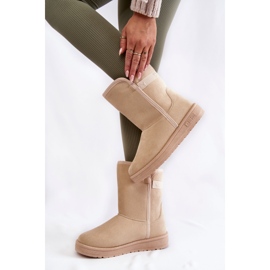 Women's High Snow Boots Big Star KK274617 Light beige 1