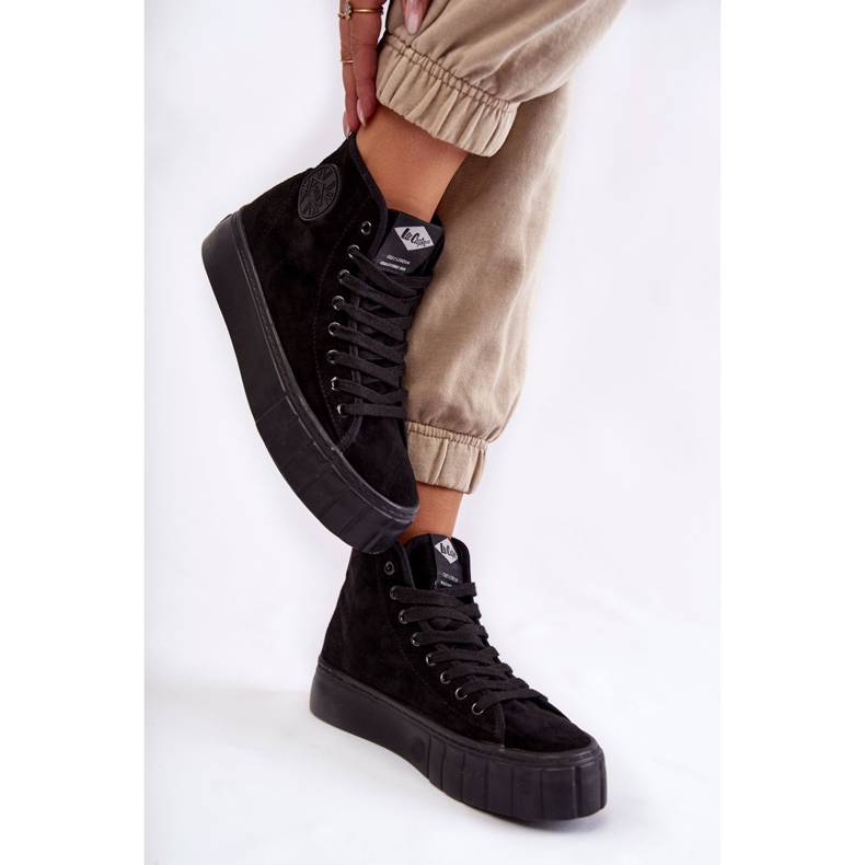 Black Lee Cooper LCJ-22-31-1432L High Sneakers 2