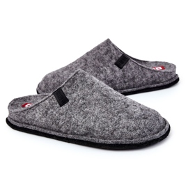 Classic Men's Slippers Big Star KK176001 Gray grey 1