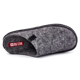 Classic Men's Slippers Big Star KK176001 Gray grey 2