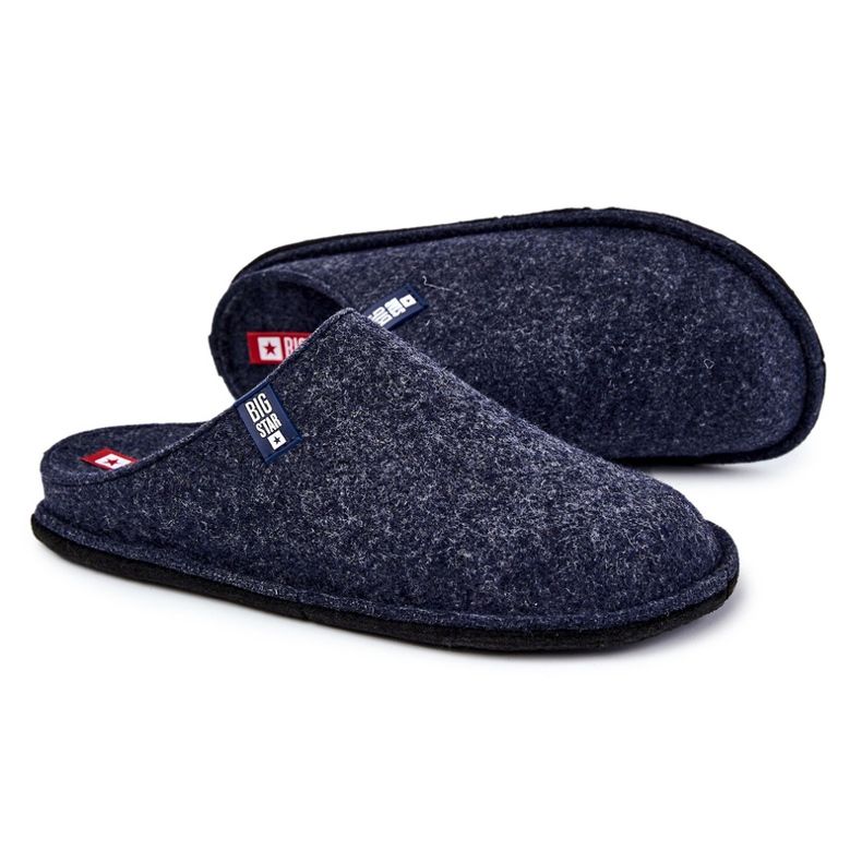 Classic Men's Slippers Big Star KK176004 Navy Blue 1 Classic Men's Slippers Big Star KK176004 Navy Blue 1