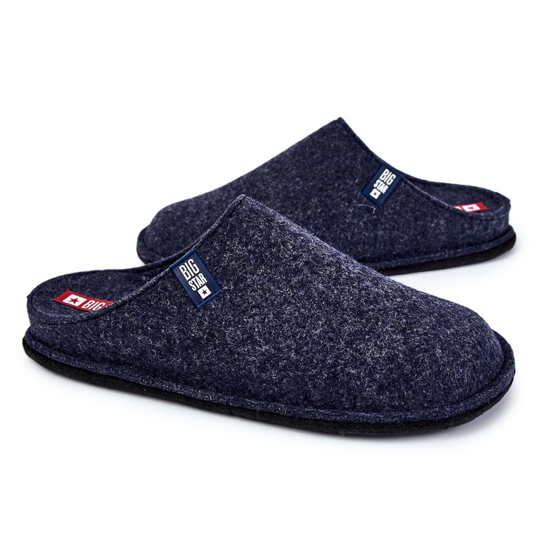 Classic Men's Slippers Big Star KK176004 Navy Blue 2 Classic Men's Slippers Big Star KK176004 Navy Blue 2