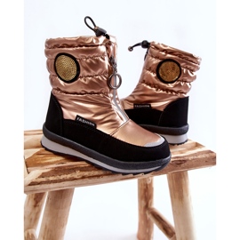 High Snow Boots Insulated with Wool Gold black 2