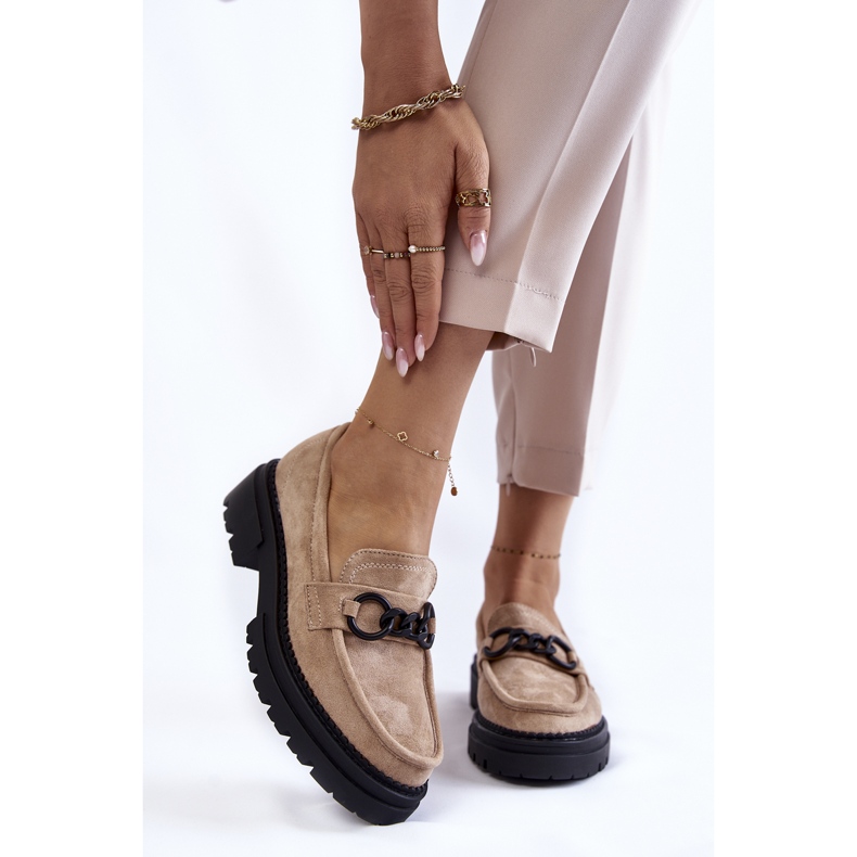 Women's Loafers Suede Loafers La.Fi Beige Willows 1 Women's Loafers Suede Loafers La.Fi Beige Willows 1