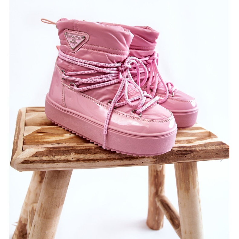 PM1 Pink Colina Warm Lace-up Children's Snow Boots 1 PM1 Pink Colina Warm Lace-up Children's Snow Boots 1