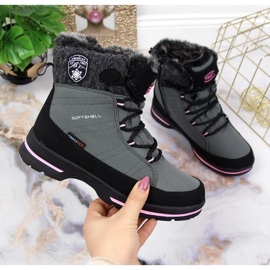 Waterproof snow boots American Club Jr AM865B grey 1