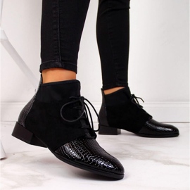 Boots insulated with snake skin Filippo W PAW267A black 2