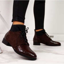 Boots insulated with snake skin Filippo W PAW267B brown 2