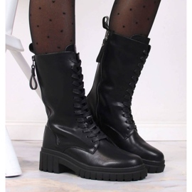 Leather insulated boots Artiker W HBH38A black 2