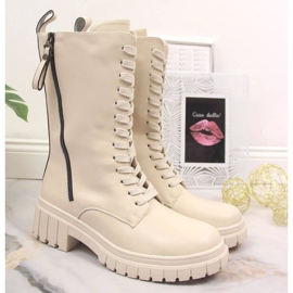 Leather insulated boots Artiker W HBH38B beige 1