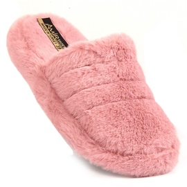 Pink plush home slippers for women T.Sokolski 1
