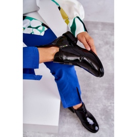 S.Barski Patent Leather Ankle Boots With Decoration Black 1