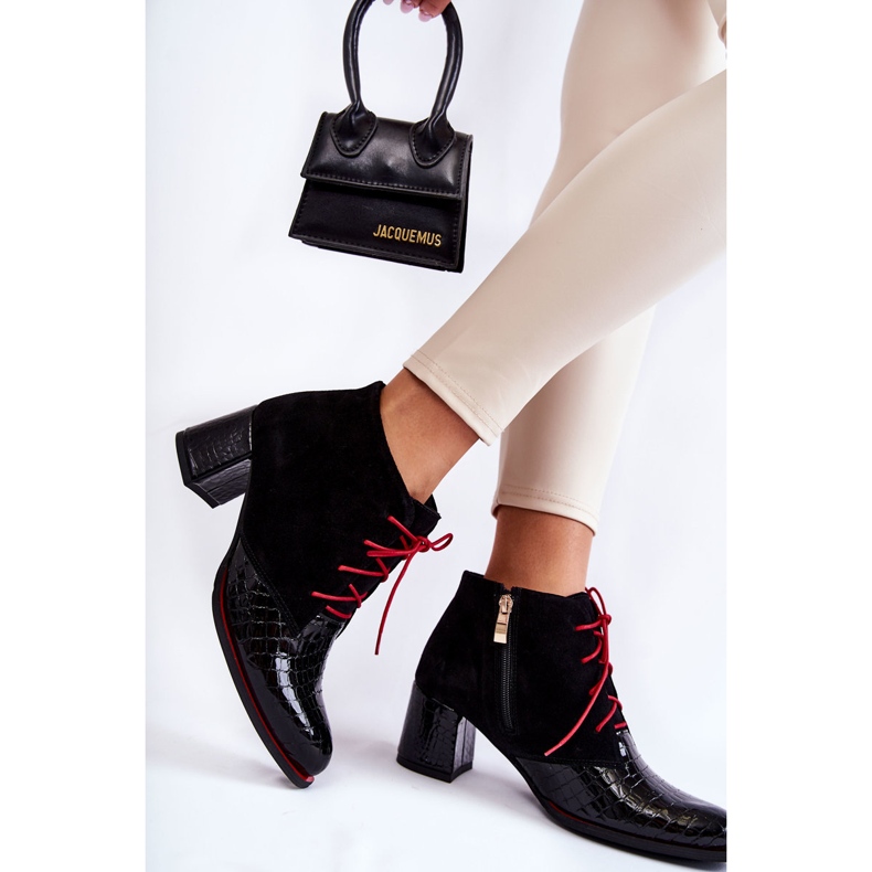 PA2 Women's Boots On Low Heel Black Ebba 2