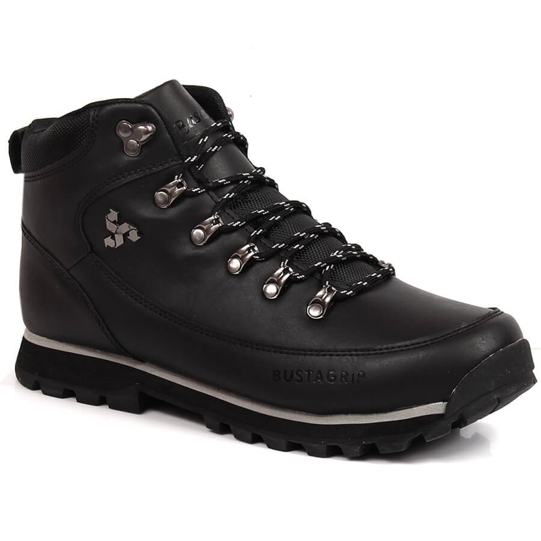 Black leather Outback Bustagrip men's trekking shoes 1 Black leather Outback Bustagrip men's trekking shoes 1