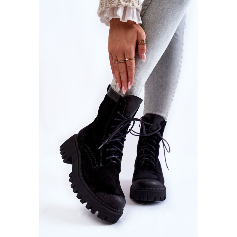 PL5 Classic Suede Black Warm Boots Caima 2