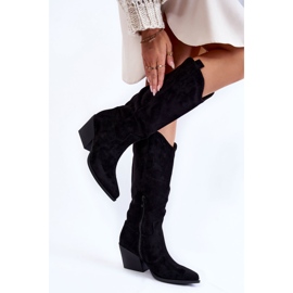 FB2 Women's Suede Boots Black Alaina 1