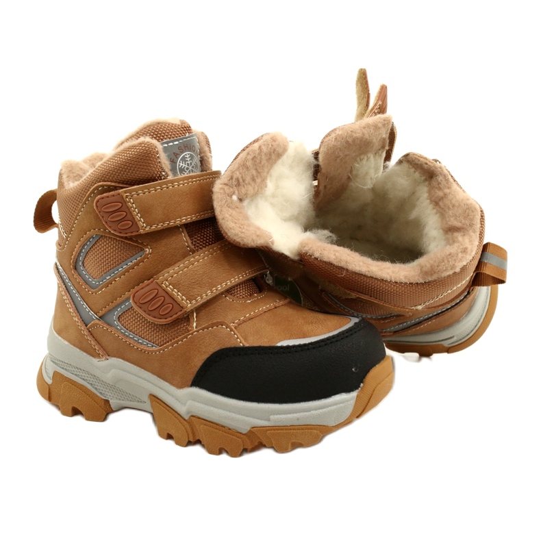 Boots Trappers With Velcro Camel News 22DZ23-5251 beige yellow 4