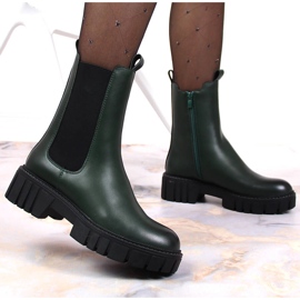 Boots on the platform insulated Sergio Leone W SK393 green 2