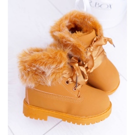FR1 Children's Boots Trappers Warmed With Fur Camel Tesoro brown 2