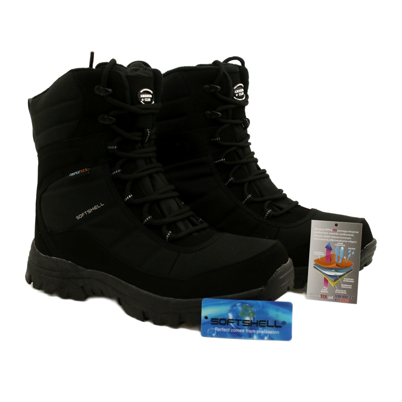 American Club Boots with a membrane insulated with fleece SN01 / 22 black 5