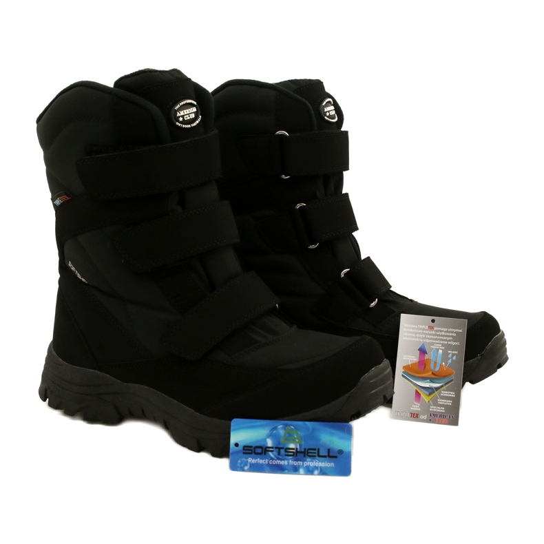 American Club Softshell Boots Warmed With Velcro SN05 / 22 Black 4