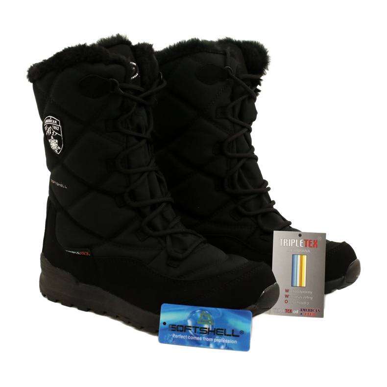 Waterproof Softshell snow boots with American Club SN21 / 22 membrane, black 4