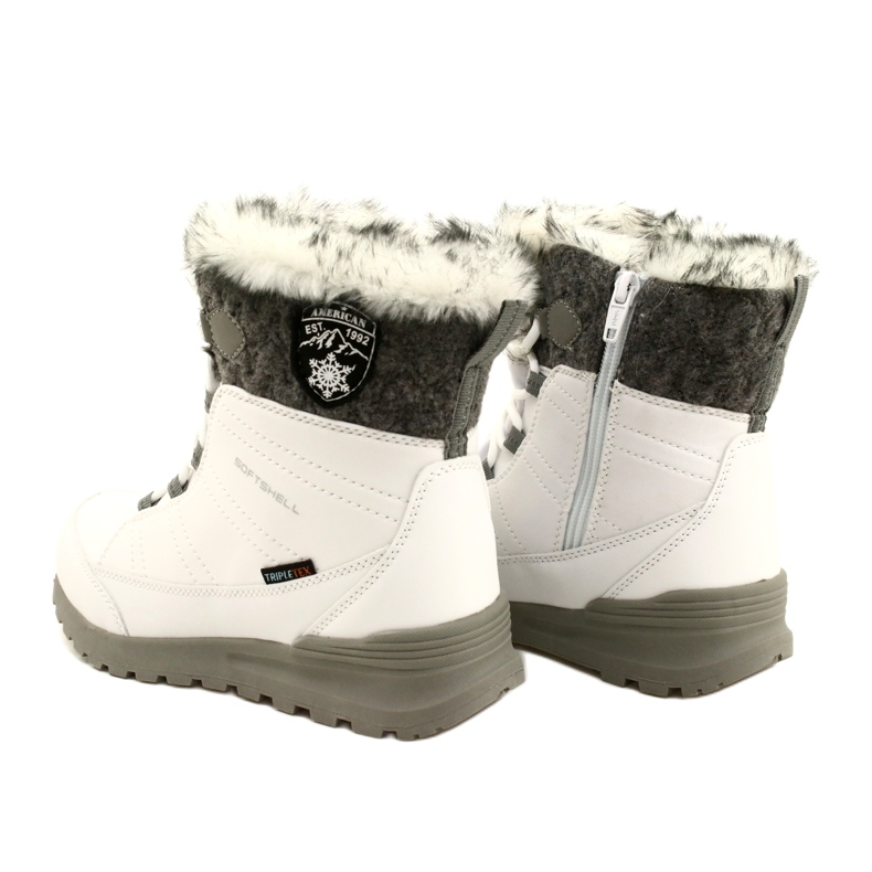 Softshell snow boots with American Club SN26 / 22 membrane in white grey 4