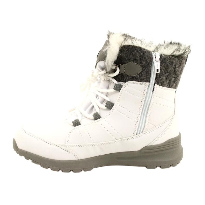 Softshell snow boots with American Club SN26 / 22 membrane in white grey 2