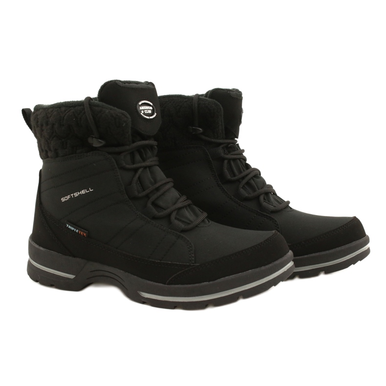 Snow boots softshell with membrane American Club SN02 / 22 black 5