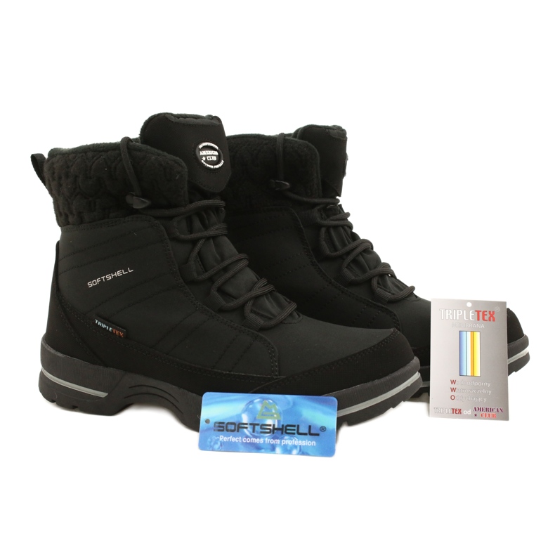 Snow boots softshell with membrane American Club SN02 / 22 black 6