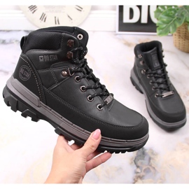 Black Big Star KK274222 high ankle sports shoes KeeShoes
