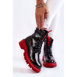 PL4 Patent Women's Boot La.Fi 250045R-LA Black-Red 1