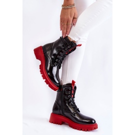 PL4 Patent Women's Boot La.Fi 250045R-LA Black-Red 2
