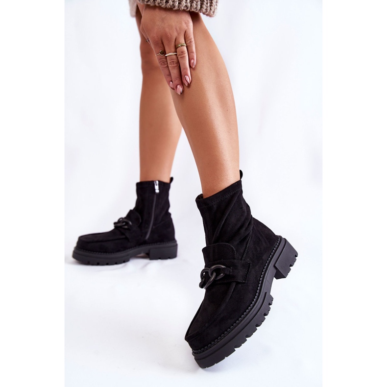 Women's Suede Booties La.Fi 250042B-SU Black 2