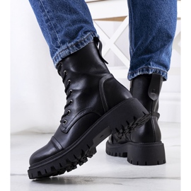 PA1 Black hiking boots on a high Rukit sole 1