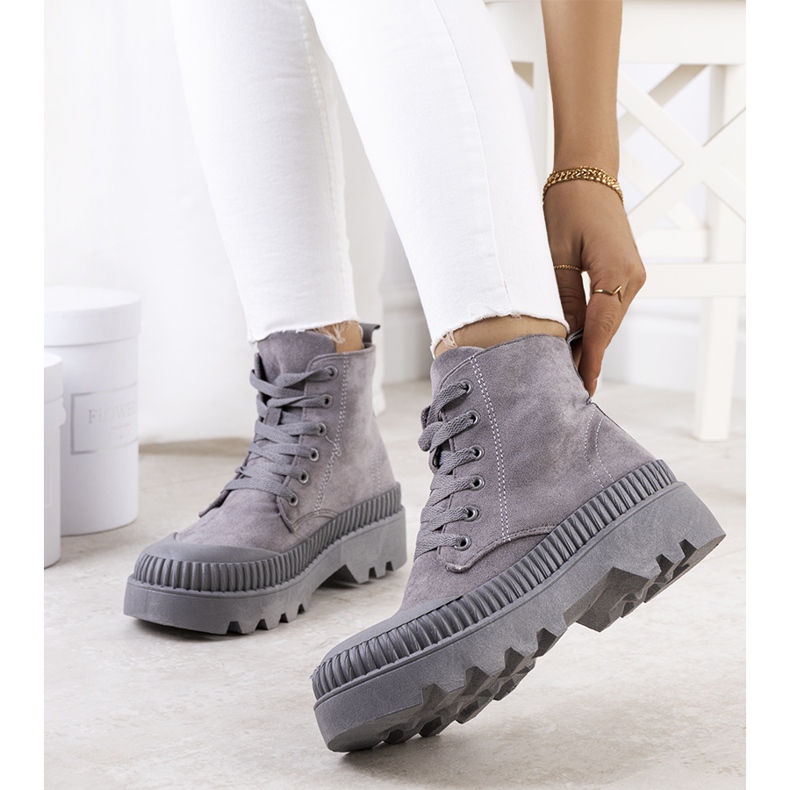 PA1 Gray Devost eco-suede sneakers grey 1