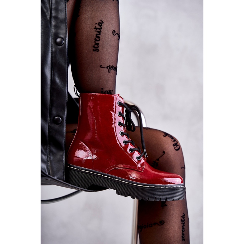 S.Barski Women's Boots Red Kognito HY56 4