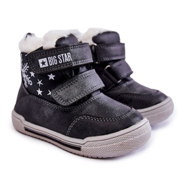 Children's Warm Boots With Velcro Big Star KK374191 Black 1 Children's Warm Boots With Velcro Big Star KK374191 Black 1