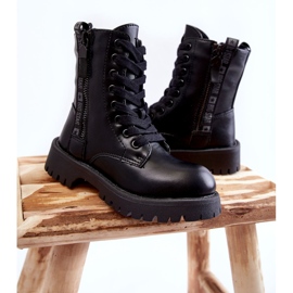 Children's Black Boots With Zipper Big Star KK374136 2