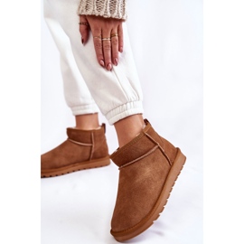 Women's Suede Low Snow Boots Camel Shelie brown 2