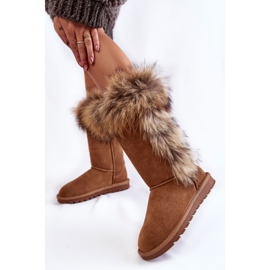FS1 Women's Warm Suede Snow Boots Camel Balvin brown multicolored 2