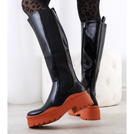 PA1 Black boots on a colorful Pura sole 1 PA1 Black boots on a colorful Pura sole 1