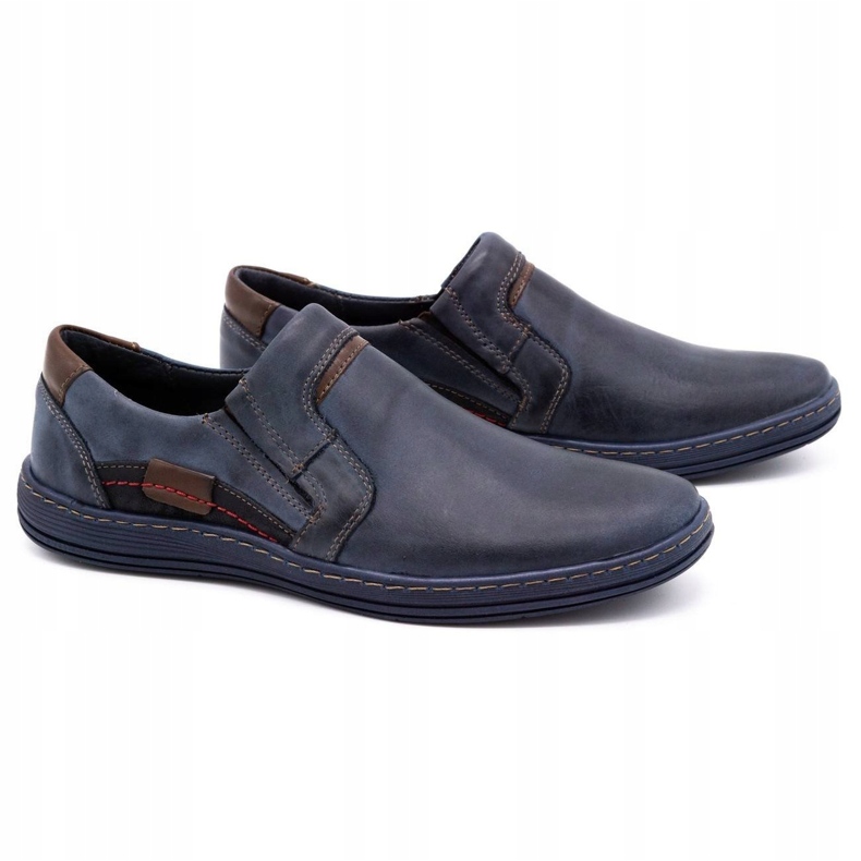 Olivier Men's moccasins leather 520 navy blue 2 Olivier Men's moccasins leather 520 navy blue 2