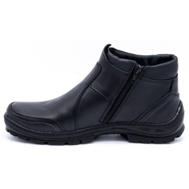 Olivier Men's winter leather boots 352MP black 1