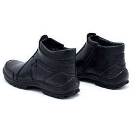 Olivier Men's winter leather boots 352MP black 4