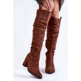 PL4 Suede Over The Knee Boots La.Fi 270065FX-SU Brown 1